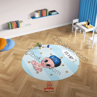 فرش گرد کودک نوزاد پسر ۱