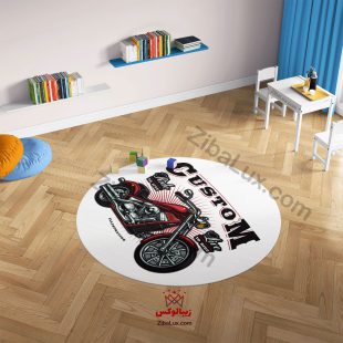 فرش گرد کودک موتورسیکلت ۱